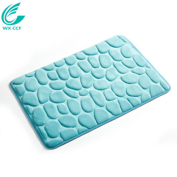 3D Cobble Stone Shaped Memory Foam Bath Mat Rug